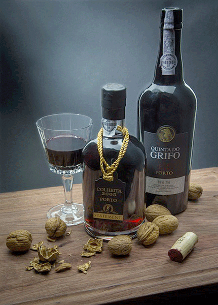 bottle of fortified wine