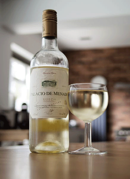 bottle of white wine